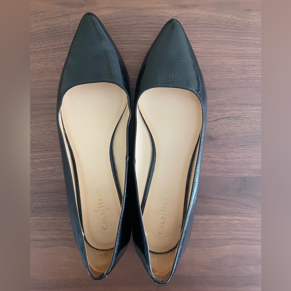 Cole Haan Women's Pointed Toe Flats, Black, Size 7B